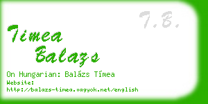 timea balazs business card
