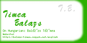 timea balazs business card